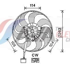 AVA QUALITY COOLING Ventola, Raffreddamento motore VN7539
