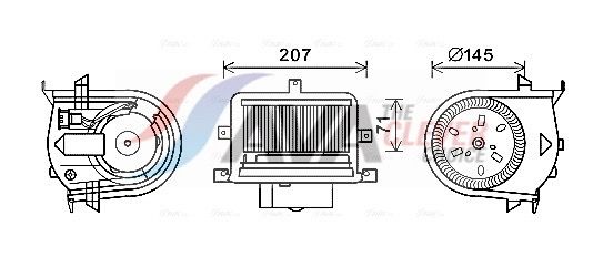 AVA QUALITY COOLING Ventilatore abitacolo VN8350