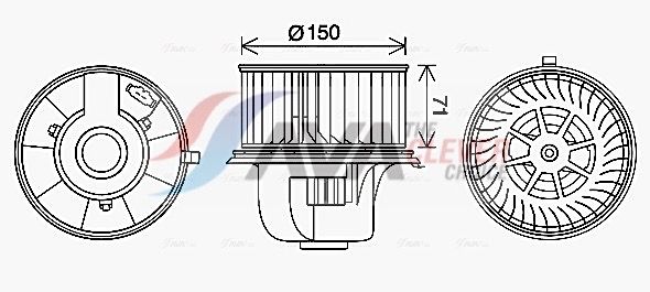 AVA QUALITY COOLING Ventilatore abitacolo VN8406