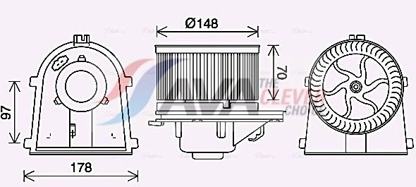 AVA QUALITY COOLING Ventilatore abitacolo VN8408