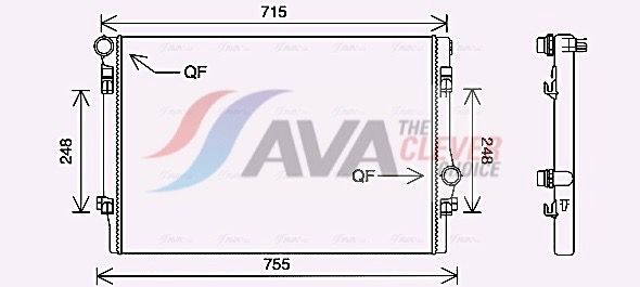AVA QUALITY COOLING Radiatore, Raffreddamento motore VNA2336