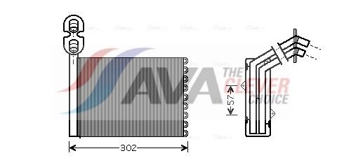 AVA QUALITY COOLING Scambiatore calore, Riscaldamento abitacolo VNA6201