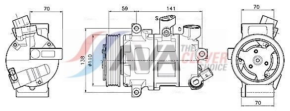 AVA QUALITY COOLING Compressore, Climatizzatore VNAK341