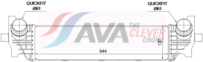 AVA QUALITY COOLING Intercooler BW4662