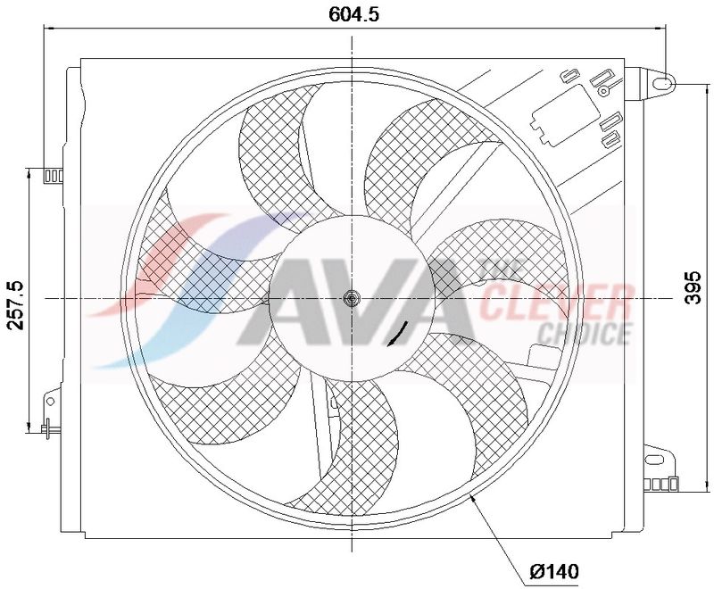AVA QUALITY COOLING Ventola, Raffreddamento motore RT7699