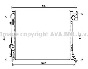 AVA QUALITY COOLING Radiatore, Raffreddamento motore DN2424