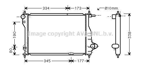 AVA QUALITY COOLING Radiatore, Raffreddamento motore DW2075