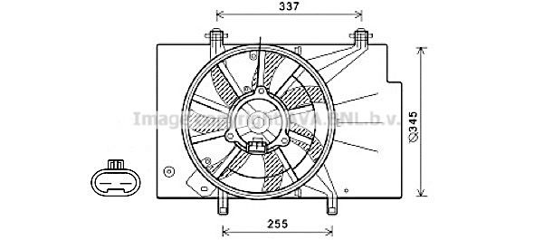 AVA QUALITY COOLING Ventola, Raffreddamento motore FD7582