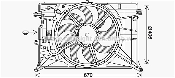AVA QUALITY COOLING Ventola, Raffreddamento motore FT7611