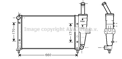AVA QUALITY COOLING Radiatore, Raffreddamento motore FTA2208