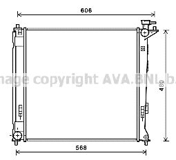 AVA QUALITY COOLING Radiatore, Raffreddamento motore HY2284