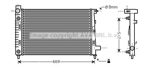 AVA QUALITY COOLING Radiatore, Raffreddamento motore MSA2282