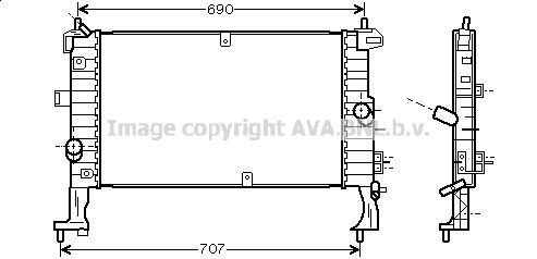 AVA QUALITY COOLING Radiatore, Raffreddamento motore OL2346