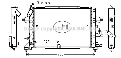 AVA QUALITY COOLING Radiatore, Raffreddamento motore OLA2364