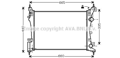 AVA QUALITY COOLING Radiatore, Raffreddamento motore OLA2408