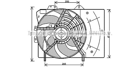 AVA QUALITY COOLING Ventola, Raffreddamento motore PE7539