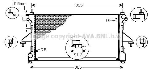 AVA QUALITY COOLING Radiatore, Raffreddamento motore PEA2308