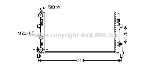 AVA QUALITY COOLING Radiatore, Raffreddamento motore STA2037