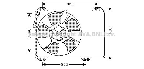 AVA QUALITY COOLING Ventola, Raffreddamento motore SZ7506