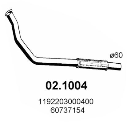 ASSO Tubo gas scarico 02.1004