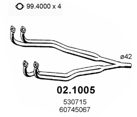 ASSO Tubo gas scarico 02.1005