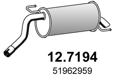 ASSO Silenziatore posteriore 12.7194