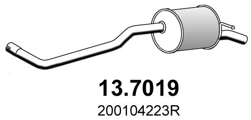 ASSO Silenziatore posteriore 13.7019