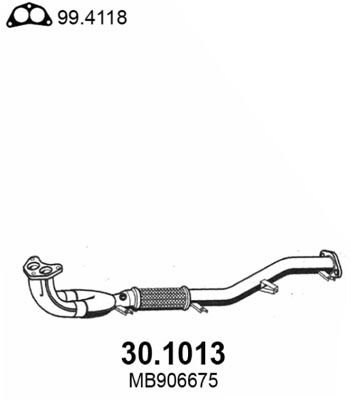 ASSO Tubo gas scarico 30.1013