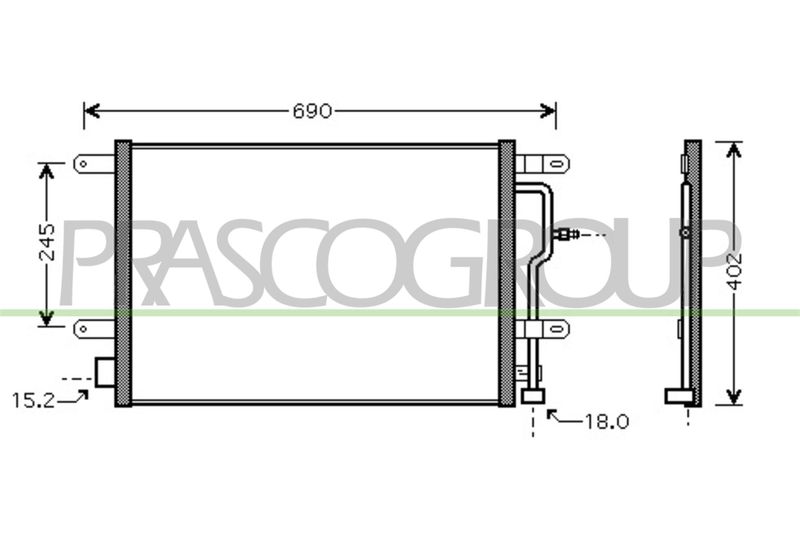 CONDENSATORE AUDI A4 (B6) Mod 10/00 09/04
