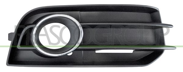 GRIGLIA DX PARAURTI ANT-NERA-CON SEDE FENDI-CON CORNICE CROMATA AUDI A1 Mod 08/10 06/14