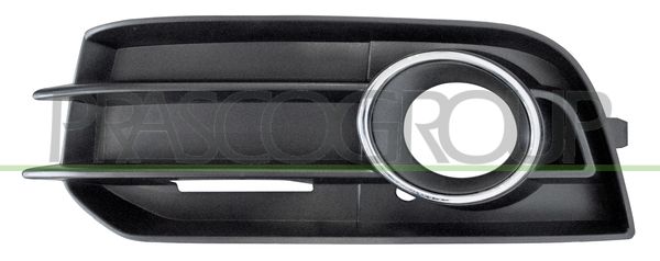 GRIGLIA SX PARAURTI ANT-NERA-CON SEDE FENDI-CON CORNICE CROMATA AUDI A1 Mod 08/10 06/14