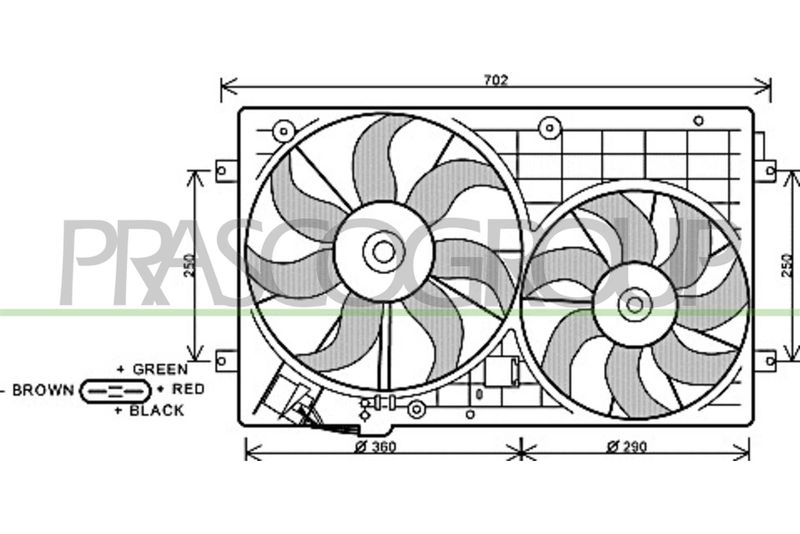 VENTOLA AUDI A3 3/5 PORTE (8P/8PA) Mod 07/08 08/12