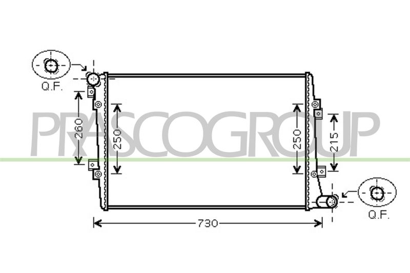 RADIATORE AUDI A3 3/5 PORTE (8P/8PA) Mod 07/08 08/12
