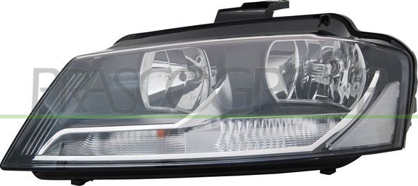 PROIETTORE DX H7+H7-ELETT-CON MOTORE AUDI A3 3/5 PORTE (8P/8PA) Mod 07/08 08/12