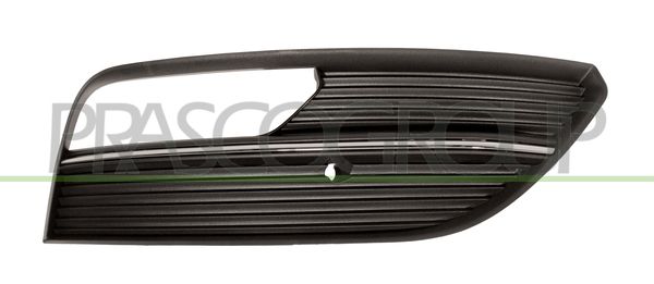 GRIGLIA DX PARAURTI ANT-NERA-CON SEDE FENDI-CON MODANATURA CROMATA AUDI A3 3/5 PORTE (8V1/8VA) Mod 09/12 02/16