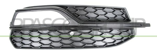 GRIGLIA DX PARAURTI ANT-NERA-CON SEDE FENDI-CON MODANATURA NERA-LUCIDA-CHIUSA MOD S-LINE AUDI A3 3/5 PORTE (8V1/8VA) Mod 09/12 02/16