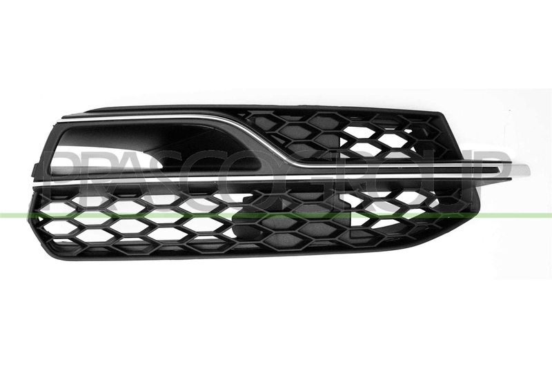 GRIGLIA DX PARAURTI ANT-NERA-CON MODANATURA ARGENTO-APERTA MOD S3 AUDI A3 3/5 PORTE (8V1/8VA) Mod 09/12 02/16