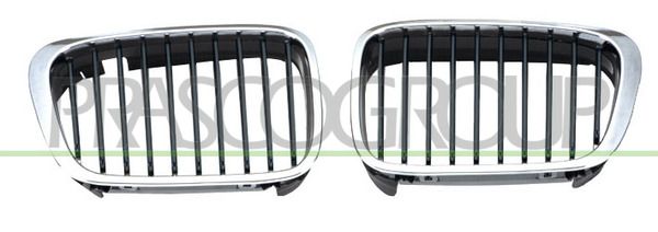 GRIGLIA RADIATORE DX-CROMATA-NERA BMW 3 SERIES E46 Mod 05/98 08/01