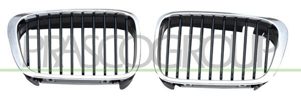 GRIGLIA RADIATORE SX-CROMATA-NERA BMW 3 SERIES E46 Mod 05/98 08/01