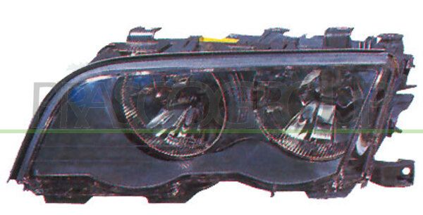 PROIETTORE SX H7+H7-ELETT-NERO-CON MOTORE MOD 2 PORTE BMW 3 SERIES E46 Mod 05/98 08/01