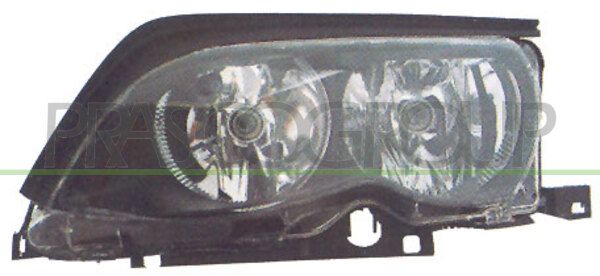 PROIETTORE SX H7+H7-ELETT-CON MOTORE-NERO BMW 3 SERIES E46 Mod 09/01 02/05