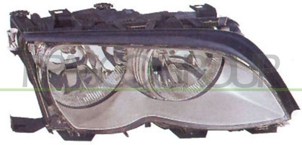 PROIETTORE DX H7+H7-ELETT-CON MOTORE-ARGENTO BMW 3 SERIES E46 Mod 09/01 02/05
