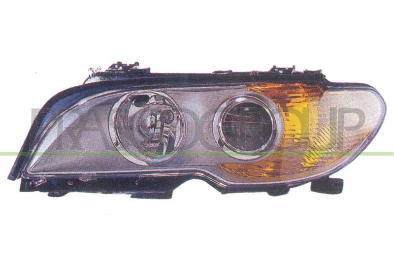 PROIETT SX H7+H7-ELETT-CROMATO-FANALE ARANCIO BMW 3 SERIES E46 COUPE' Mod 09/03 09/06