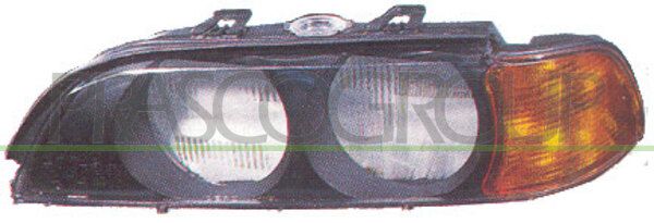 VETRO FARO SX-CON FANALE ARANCIO BMW 5 SERIES E39 Mod 11/95 08/00