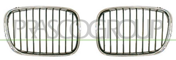 GRIGLIA RADIATORE DX-CROMATA-CROMATA-NERA BMW 5 SERIES E39 Mod 09/00 06/03