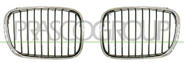GRIGLIA RADIATORE SX-CROMATA-CROMATA-NERA BMW 5 SERIES E39 Mod 09/00 06/03