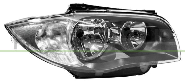 PROIETTORE DX H7+H7-ELETT-SENZA MOTORE-GRIGIO SCURO MOD 09 > 11 BMW 1 SERIES E87/E81 LCI Mod 05/07 01/11