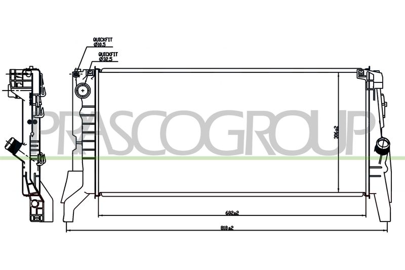PRASCO Radiatore, Raffreddamento motore BM200R006