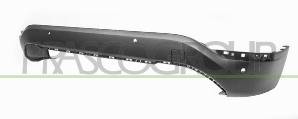 PARAURTI POST-INF-NERO-GOFFRATO-CON FORI PDC+SUPPORTI-CON FORI PARK ASSIST BMW X1 F48 Mod 08/15 09/19
