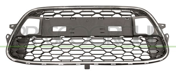 GRIGLIA PARAURTI ANT-CENTRALE-NERA-CON MODANATURA CROMATA CITROEN C3 Mod 09/09 05/13